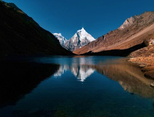 Reflection of Mt. Jichu Draké in Sophu lake